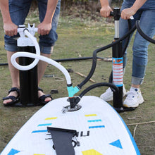 Load image into Gallery viewer, ISUP Twin Pump Inflation Valve - "Sharing is Caring" - Coastal Paddle Boards