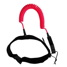 Load image into Gallery viewer, High quality 10ft Black Sup Waist Leash - "Be Safe" - Paddle Boarding - SUP - ISUP
