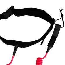Load image into Gallery viewer, High quality 10ft Black Sup Waist Leash - "Be Safe" - Paddle Boarding - SUP - ISUP