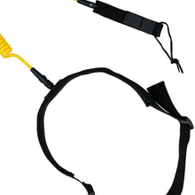 Load image into Gallery viewer, High quality 10ft Black Sup Waist Leash - "Be Safe" - Paddle Boarding - SUP - ISUP