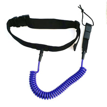 Load image into Gallery viewer, High quality 10ft Black Sup Waist Leash - "Be Safe" - Paddle Boarding - SUP - ISUP