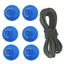 Load image into Gallery viewer, 6 Pack PVC Patch & Stainless Steel Paddle Board D Ring - "Rigging" - Paddle Boarding - SUP - ISUP