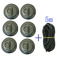 Load image into Gallery viewer, 6 Pack PVC Patch &amp; Stainless Steel Paddle Board D Ring - &quot;Rigging&quot; - Paddle Boarding - SUP - ISUP
