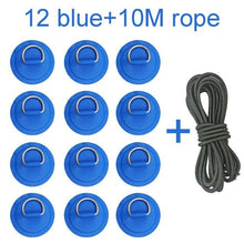 Load image into Gallery viewer, 6 Pack PVC Patch &amp; Stainless Steel Paddle Board D Ring - &quot;Rigging&quot; - Paddle Boarding - SUP - ISUP
