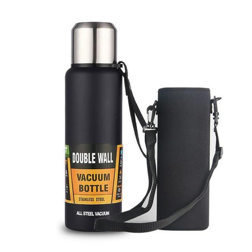 Double Insulated Vacuum Flask & Carrying Pouch - 