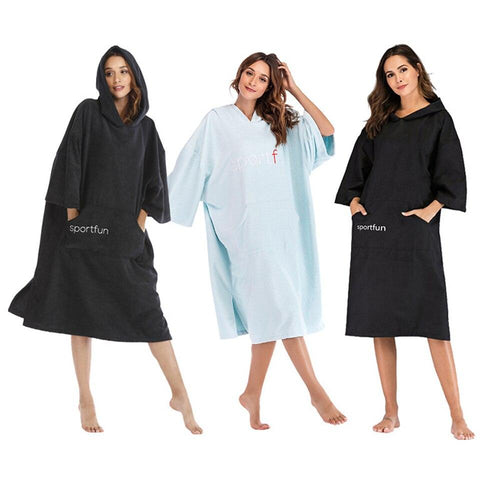 Thick Robe Surfing Changing Poncho Towel - Paddle Boarding - SUP - ISUP