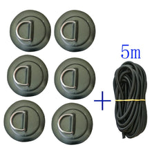 Load image into Gallery viewer, 6 Pack PVC Patch &amp; Stainless Steel Paddle Board D Ring - &quot;Rigging&quot; - Paddle Boarding - SUP - ISUP
