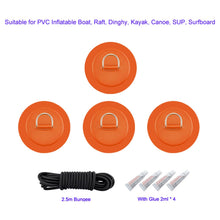 Load image into Gallery viewer, 4 Pack Paddle Boarding Stainless Steel D Ring Set - &quot;Extra Stuff&quot; - Paddle Boarding - SUP - ISUP
