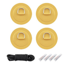 Load image into Gallery viewer, 4 Pack Paddle Boarding Stainless Steel D Ring Set - &quot;Extra Stuff&quot; - Paddle Boarding - SUP - ISUP
