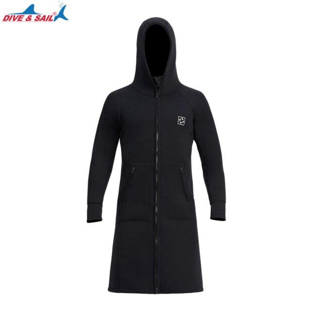 3MM Neoprene Hooded Windbreaker Wetsuit Jacket - 