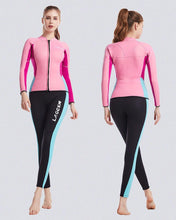 Load image into Gallery viewer, 2 Piece Women&#39;s 2.5MM Neoprene Wetsuit Long Sleeve - &quot;Hassle Free Wetsuit&quot; - Paddle Boarding - SUP - ISUP
