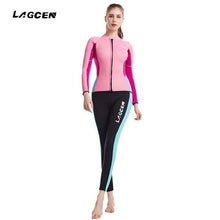 Load image into Gallery viewer, 2 Piece Women&#39;s 2.5MM Neoprene Wetsuit Long Sleeve - &quot;Hassle Free Wetsuit&quot; - Paddle Boarding - SUP - ISUP

