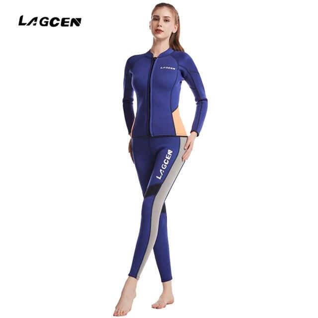 2 Piece Women's 2.5MM Neoprene Wetsuit Long Sleeve - 